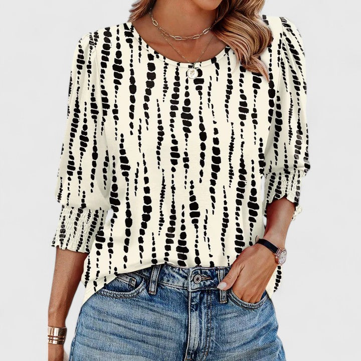 Alana™ - Elegant Smocked Blouse