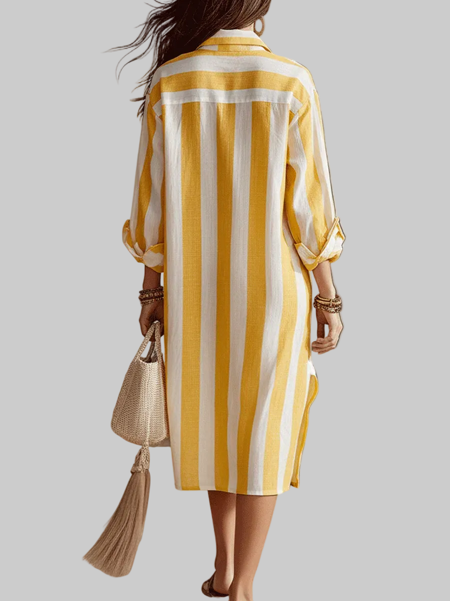 Adele™ - Stripe Midi Dress
