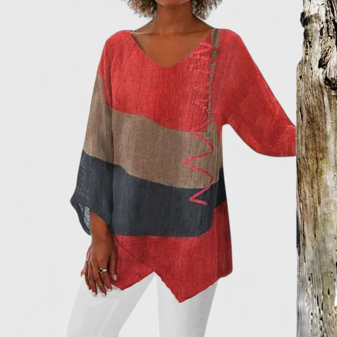 Adele™ - Elegant V-Neck Tunic